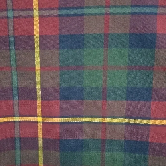 Ralph Lauren Men's XXL Plaid Button Up Long Sleeve Shirt - Red, Green, Yellow - Picture 5 of 6